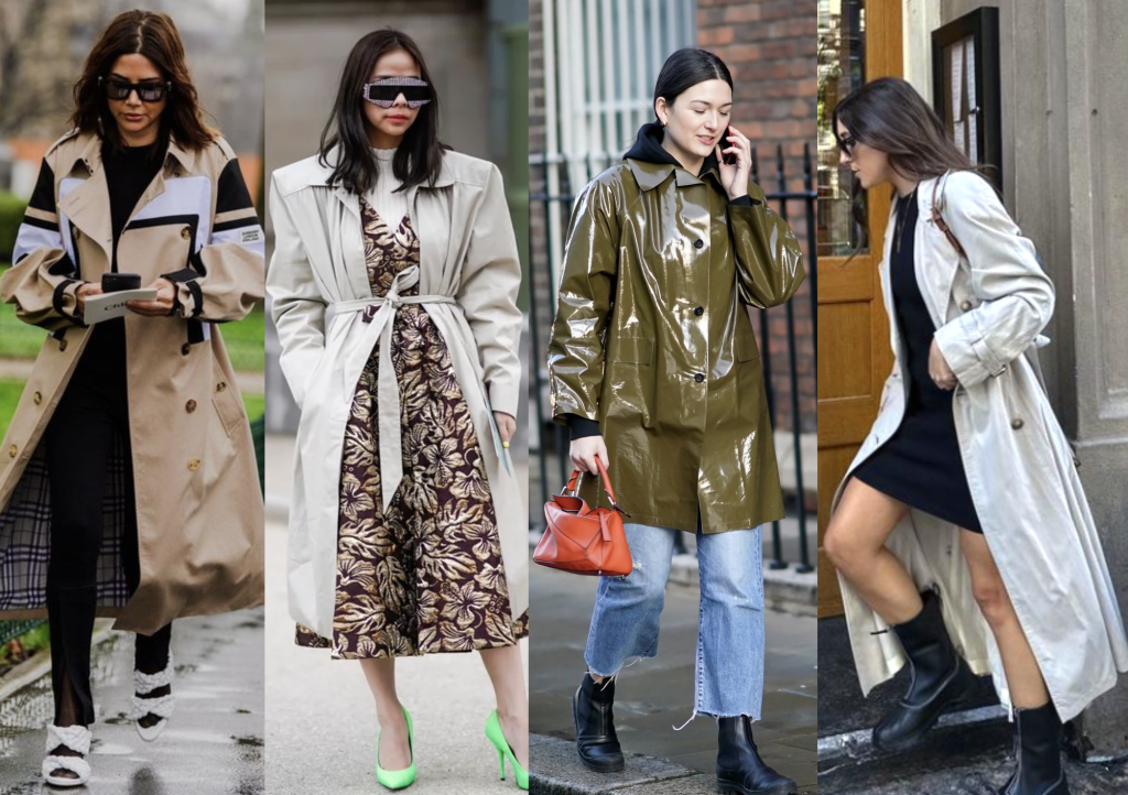 women's raincoat outfit ideas