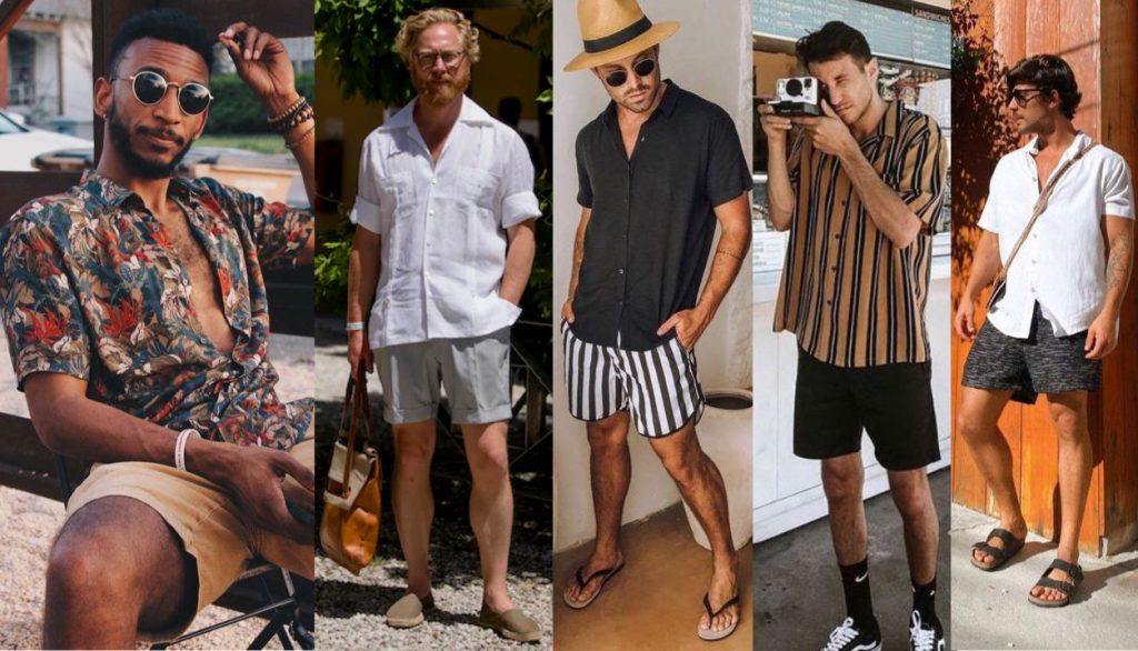 men's summer button up outfit ideas