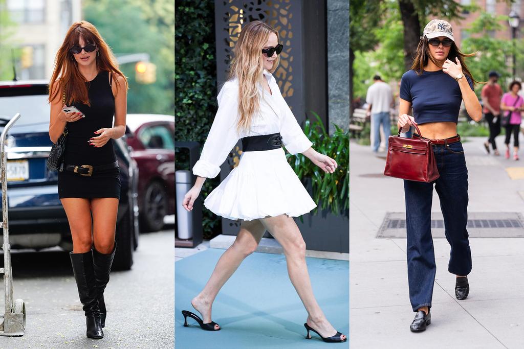 celebrity style belt outfits